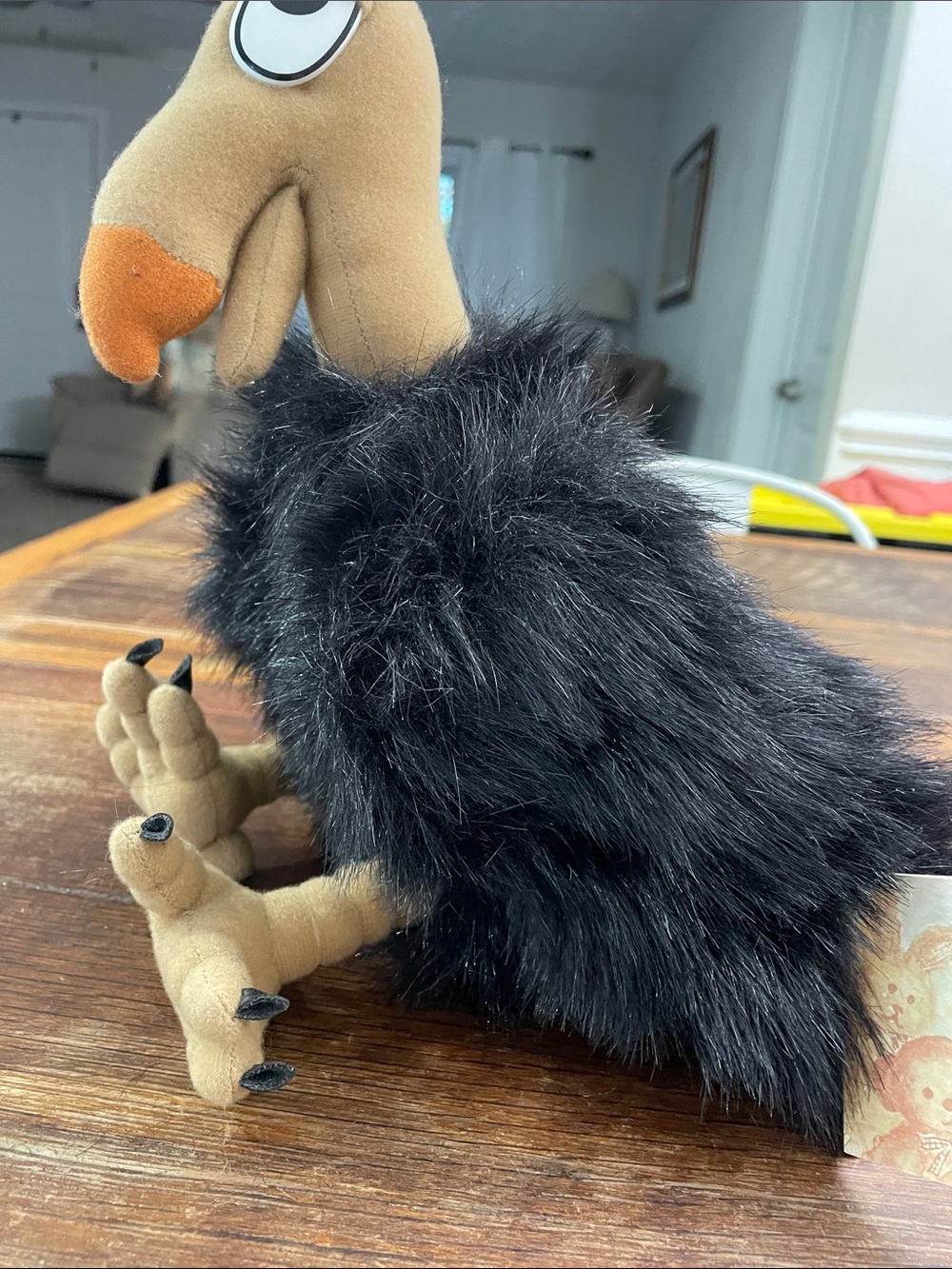 Vintage Plush Black Vulture Stuffed Animal Toy - Brand Unspecified
